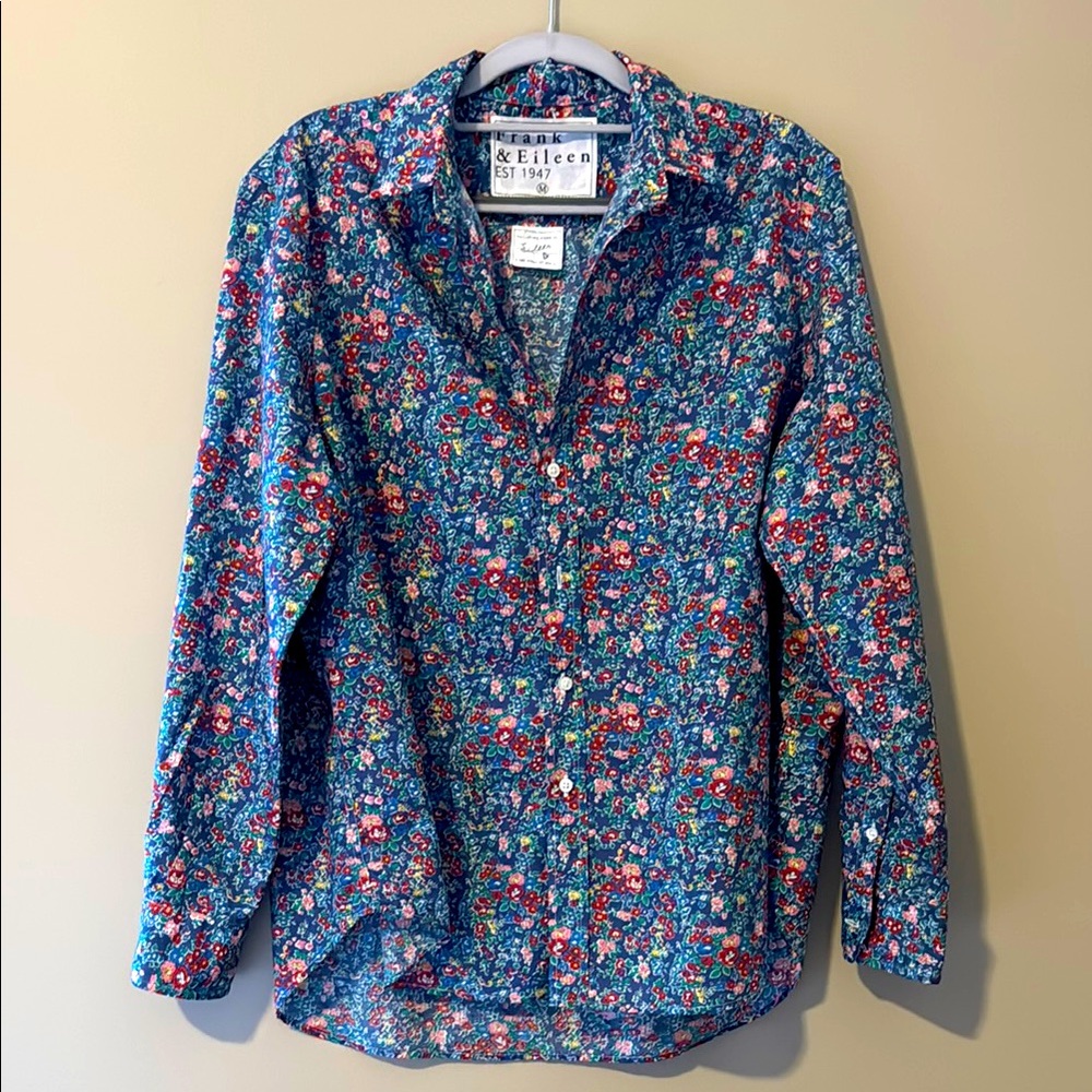 Frank & Eileen Blue Liberty Fabric Button Down Shirt